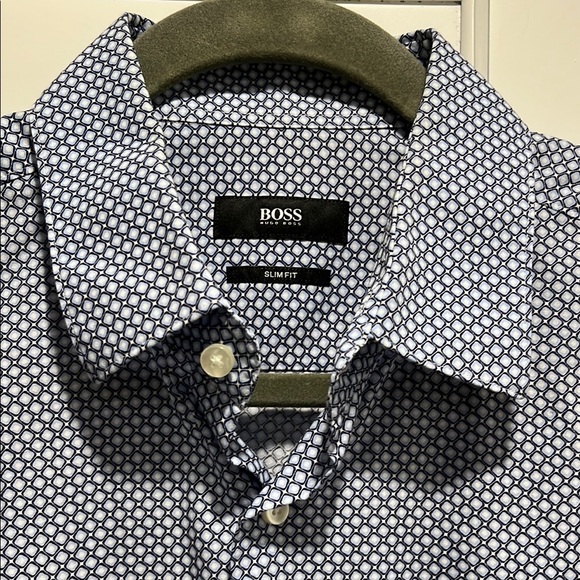 Hugo Boss Men’s Made in Italy Shirt Medium Slim Fit Long Sleeve - Picture 1 of 5